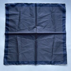 Vintage Sulka Blue Red Geometric Silk Pocket Scarf 18x18 - Luxury Menswear